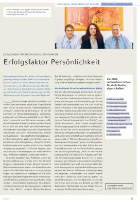 NRW.BANK „prospect“ Gründerland 2008: Erfolgsfaktor Persönlichkeit